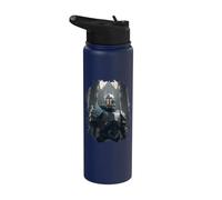 Astronauta cavaliere del futuro nel Medioevo Stainless Steel Insulated Water Bottle
