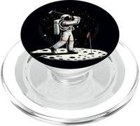 Astronauta che gioca a golf sulla luna spaziale PopSockets PopGrip per MagSafe