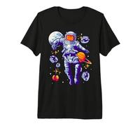 Astronauta Che Gioca a Yoyo nello Spazio - Fun Sci-Fi Cosmic Art Maglietta Premium