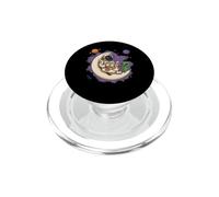 Astronauta che legge Alien Moon Cosmic Tales Space Art PopSockets PopGrip per MagSafe