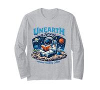 Astronauta Che Legge Un Libro e scopre Una Storia Programma Maglia a Manica