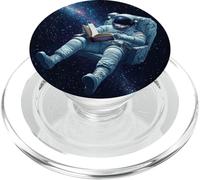 Astronauta che legge un libro nello spazio PopSockets PopGrip per MagSafe