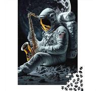 Astronauta che suona il sassofono Puzzle Da 1000 Pezzi Per Adulti, Carta Riciclata Premium, Cartone Resistente, Arredamento Interno, Sfida Mentale, Gioco Educativo 38x26cm/1000pcs