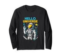 Astronauta Ciao Universo Cool Mens Space Exploration Maglia a Manica