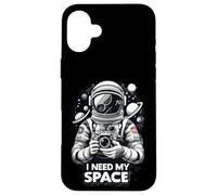 Astronauta come fotografo con la macchina fotografica, ho Custodia per iPhone 16 Plus