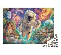 Astronauta Cosmico 1000 Pezzi per Adulti e Bambini Cane Astronauta nello Spazio Giochi Educativi Adatti per Ridurre lo Stress 70x50cm/1000 pezzi
