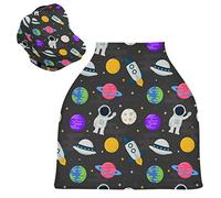 Astronauta Del Razzo Spaziale Dei Cartoni Animati Passeggino Tettoia Copri Seggiolino Copertura Infermieristica Auto per Bambini per L'Allattamento Al Seno Morbido Traspirante Elastica Tettuccio