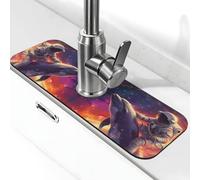 Astronauta delfino rubinetto tappeto per lavello da cucina assorbente ad asciugatura rapida protezione contro gli schizzi bel tappeto di drenaggio per lavello da cucina