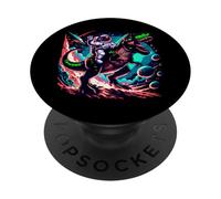 Astronauta Dinosaur T-Rex Cosmic Space Graphic PopSockets PopGrip Adesivo