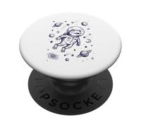 Astronauta divertente rana spaziale PopSockets PopGrip Adesivo