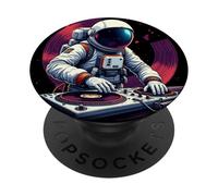 Astronauta Dj Space Lover Musica Astro PopSockets PopGrip Adesivo