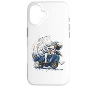 Astronauta Equitazione Un Ciclomotore, Cosmic Astro Spaceman Bike Rider Custodia per iPhone 16