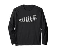 Astronauta Evolution Funny Outer Space Mission Uomini Donne Bambini Maglia a Manica