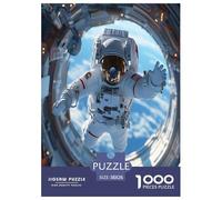 Astronauta figo 1000 Pezzi Tute spaziali Puzzle Adulto Jigsaw Per Gioco Familiare Decorazione Interna Unica Gioco Education Regalo Per Amore E Amico Stress Relief Toy 38x26cm/1000pcs