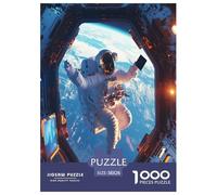 Astronauta figo Puzzle 1000 Pezzi Tute spaziali Jigsaw Per Adulti Gioco Education Regalo Per Amore E Amico Per Gioco Familiare Decorazione Interna Unica Stress Relief 38x26cm/1000pcs