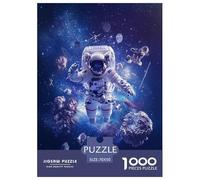 Astronauta figo Tute spaziali 1000 Pezzi Jigsaw Puzzle Adulto Per Gioco Familiare Gioco Education Regalo Per Amore E Amico Decorazione Interna Unica Stress Relief Toy 70x50cm/1000pcs