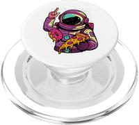 Astronauta galleggiante con fetta di pizza nello spazio PopSockets PopGrip per MagSafe