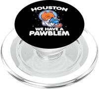 Astronauta Gatto Houston Abbiamo Un Pawblem Divertente Spazio Gioco di parole PopSockets PopGrip per MagSafe