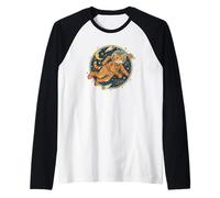 Astronauta Gatto nello Spazio Design per Gli Amanti degli Animali Domestici Maglia con Maniche Raglan