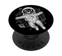 Astronauta gatto nello spazio Design per gli amanti degli animali domestici PopSockets PopGrip Adesivo