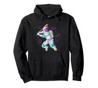Astronauta, Gioco, Baseball, Gioco Vintage Felpa con Cappuccio