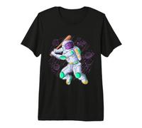 Astronauta, Gioco, Baseball, Gioco Vintage Maglietta Premium