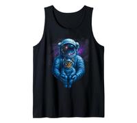 Astronauta Holding Cat Cosmic Galaxy Space Cat Amante Canotta