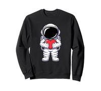 Astronauta Holding Cuore Simbolo Spazio Felpa