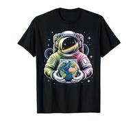 Astronauta Holding Planets - Science Space Planets Maglietta