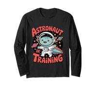 Astronauta in formazione Carino Axolotl Vintage Spazio Galaxy Ragazzi Maglia a Manica