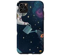 Astronauta Irrigazione Fiori nello Spazio Esterno Custodia per iPhone 11 Pro Max