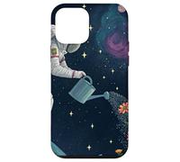 Astronauta Irrigazione Fiori nello Spazio Esterno Custodia per iPhone 12 mini