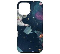 Astronauta Irrigazione Fiori nello Spazio Esterno Custodia per iPhone 12 Pro Max