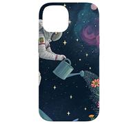 Astronauta Irrigazione Fiori nello Spazio Esterno Custodia per iPhone 14