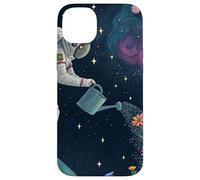 Astronauta Irrigazione Fiori nello Spazio Esterno Custodia per iPhone 14 Plus