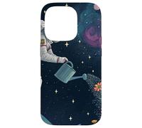 Astronauta Irrigazione Fiori nello Spazio Esterno Custodia per iPhone 14 Pro