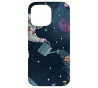 Astronauta Irrigazione Fiori nello Spazio Esterno Custodia per iPhone 14 Pro Max