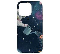 Astronauta Irrigazione Fiori nello Spazio Esterno Custodia per iPhone 15 Pro Max