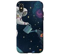 Astronauta Irrigazione Fiori nello Spazio Esterno Custodia per iPhone X/XS