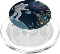 Astronauta Irrigazione Fiori nello Spazio Esterno PopSockets PopGrip per MagSafe