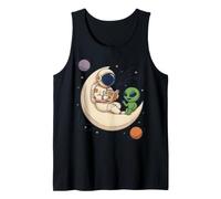 Astronauta Leggendo Alien Cosmic Tales Moon Space Art Canotta