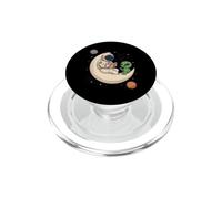 Astronauta Leggendo Alien Cosmic Tales Moon Space Art PopSockets PopGrip per MagSafe