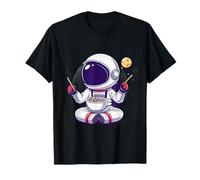 Astronauta Mangiare Ramen Opere d'arte Anime Astronauta Ramen Bowl Maglietta