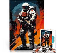 Astronauta nello spazio Puzzle 1000 pezzi per adolescenti Aiuta il cervello ad allenare i giocattoli che creano dipendenza per coltivare la pazienza Opera d'arte 38x26cm