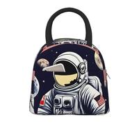 Astronauta On The Moon 1 Stampa Isolata Lunch Bag Portatile A Prova Di Perdite Riutilizzabile Tote Lavoro Scuola Picnic Ragazzi Ragazze