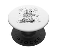 Astronauta Orso Luna Camminare Spazio Explorer Cosmic PopSockets PopGrip Adesivo