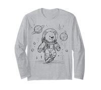 Astronauta Orso Space Explorer Cosmic Adventure Maglia a Manica