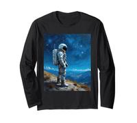 Astronauta Pittura Visionario Razzo Space Explorer Ingegnere Maglia a Manica