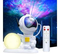 Astronauta Proiettore Stelle Soffitto, Proiettore Galassia con Luce Notturna Bambini, 360° Rotazione, Telecomando e Timer, Lampada Aurora Boreale per Camera da Letto, Regalo per Bambini e Adulti