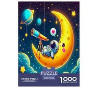 Astronauta Puzzle 1000 Pezzi Gioco Di Sfidaans Adulti E Bambini Cartoon Puzzle Per Il Divertimento Familiare Sfida Educativa Regalo Per La Decorazione Domestica 70x50cm/1000pcs